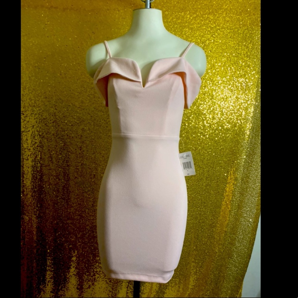 B.SMART pink strap party dress